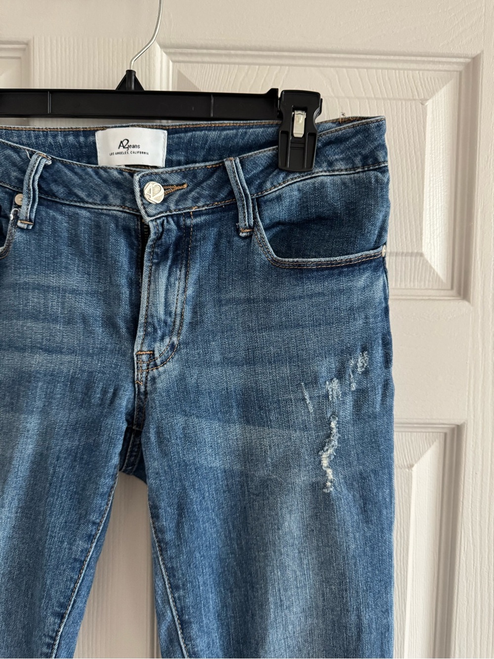 A2 Jeans - Skinny Distressed Women's Blue Jeans - Picture 2 of 8